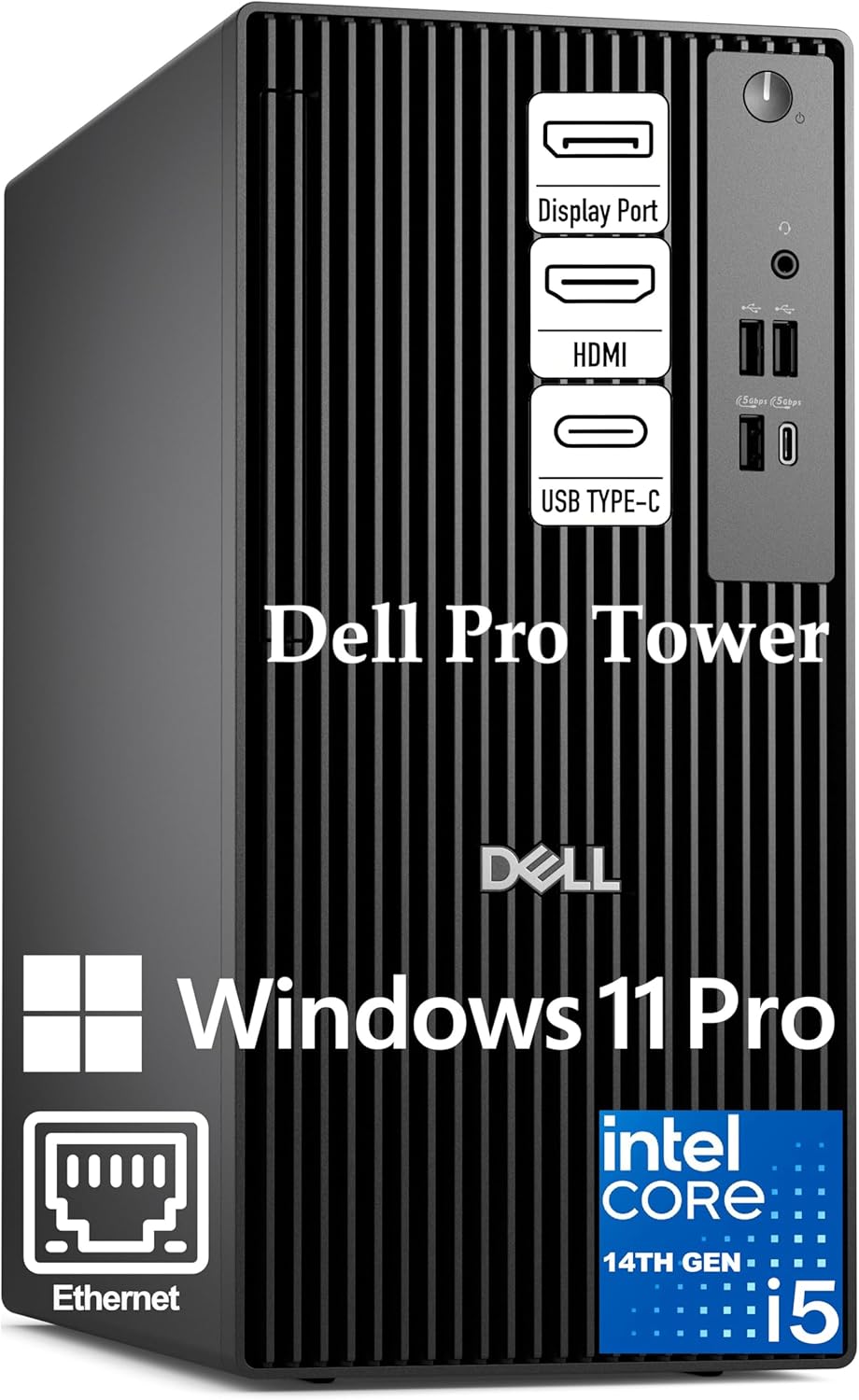 Dell Pro Tower Business Desktop, 14th Gen Intel Core i5-14500 vPro (14-Core/20T), 32GB DDR5 RAM, 1TB PCIe SSD, Intel UHD 770, Windows 11 Pro – for Professional Workstation & Business Productivity
