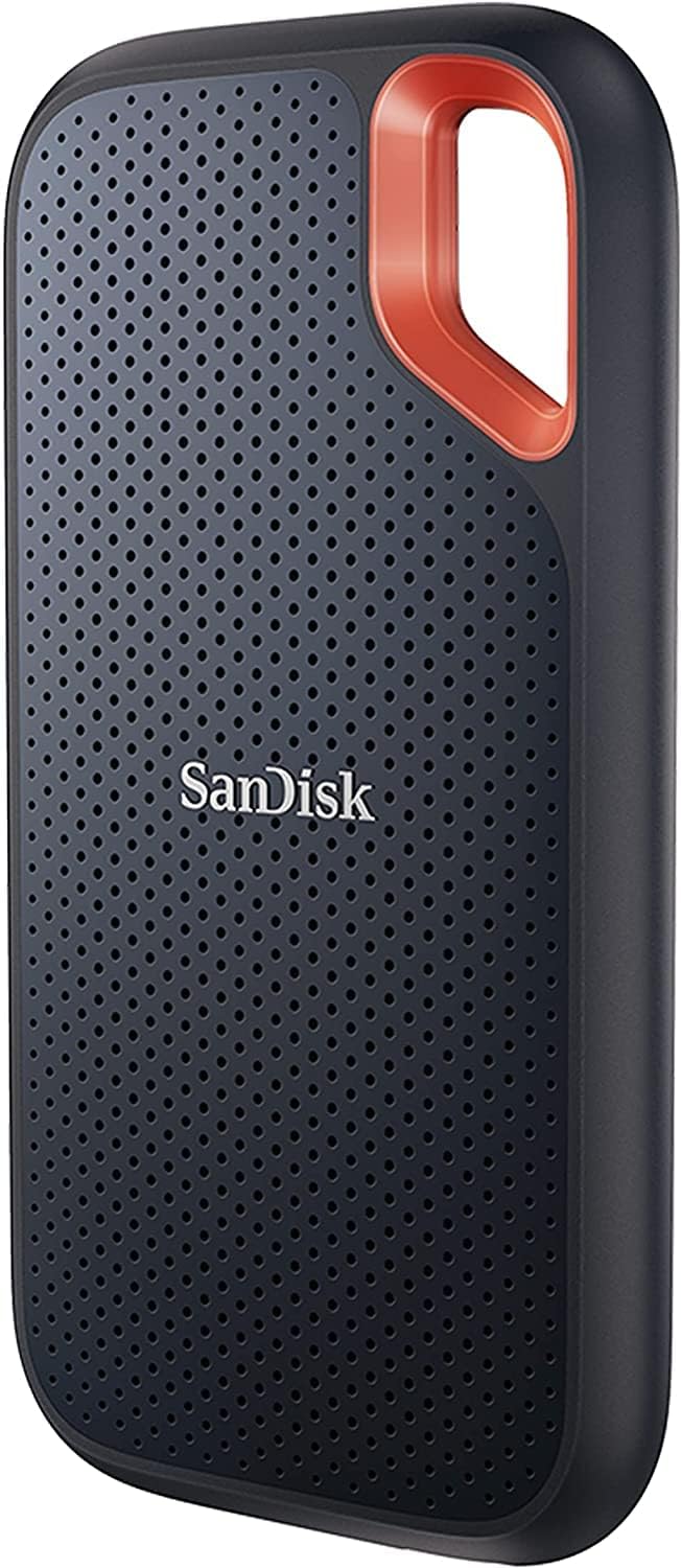 SANDISK 1TB Extreme Portable SSD (Old Model) – Up to 1050MB/s, USB-C, USB 3.2 Gen 2, IP65 Water and Dust Resistance, Updated Firmware – External Solid State Drive – SDSSDE61-1T00-G25