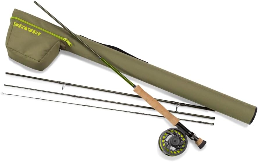 Orvis Encounter Fly Rod Outfit – 4Pc Fishing Rod and Reel Combo with Smooth Performance, Complete with Reel, Line, Backing, & Leader for Young Anglers