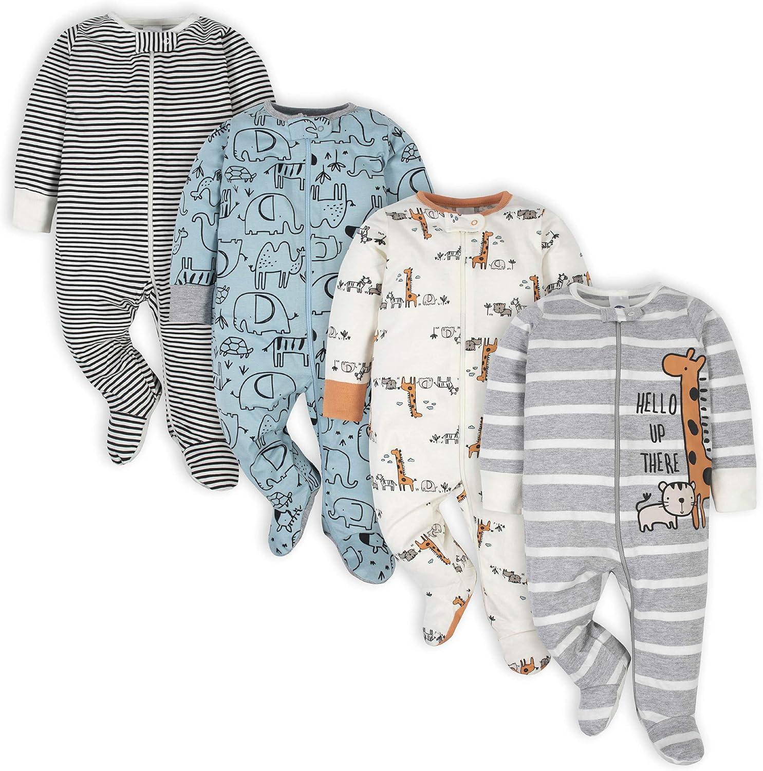 Gerber Baby Boys’ 4 Pack Sleep ‘N Play Footie