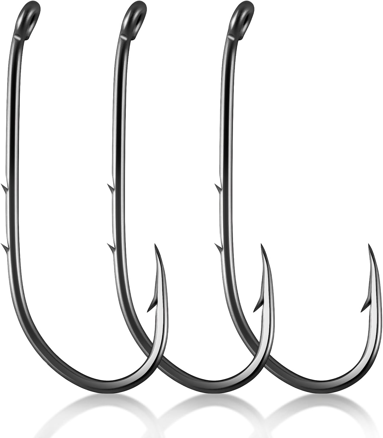 Dr.Fish 100 Pack Baitholder Hooks Freshwater Fishing Hooks, Down Eye, Offset, Walleye/Trout/Crappie/Panfish/Bluegill Saltwater Fishing