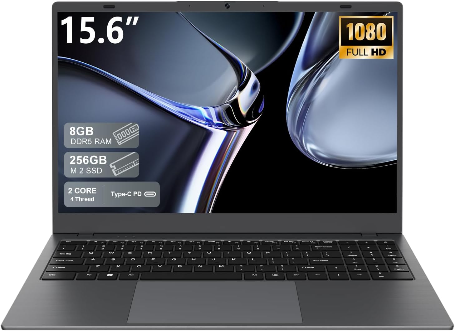 14″ FHD IPS Laptop, 8GB RAM 512GB SSD, Pentium Gold 6500Y (Up to 3.4GHz), Type-C, 5000mAh Battery, Slim Business Notebook Computer for Office, Student, Home (GB, 512)