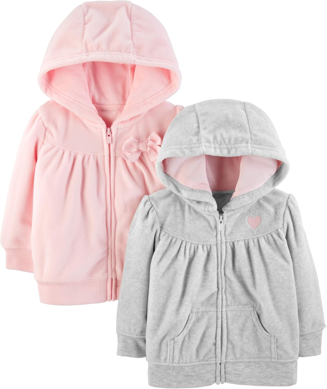 Simple Joys by Carter’s Girls’ 2-Pack Full Zip Hoodies
