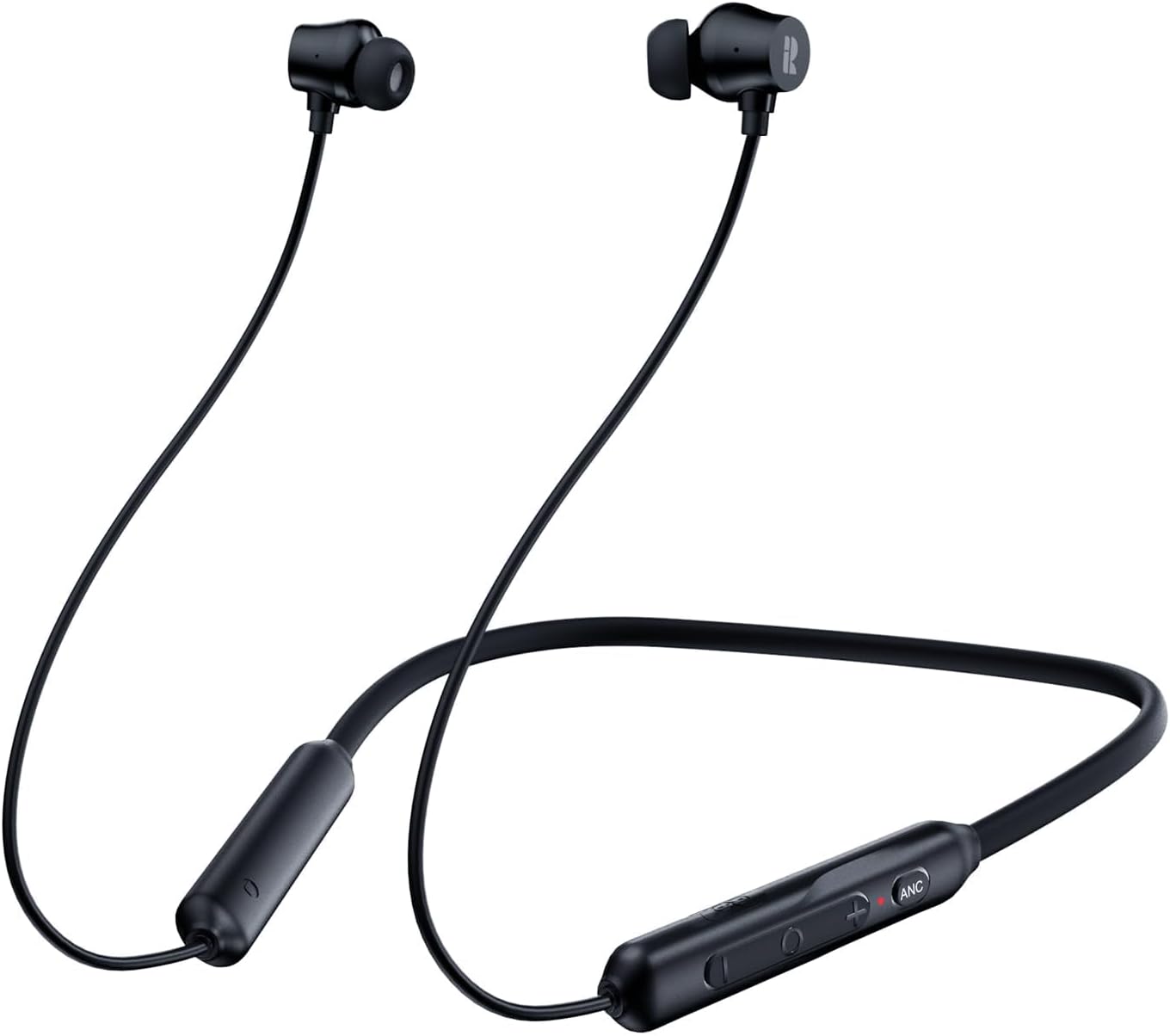 Rythflo Active Noise Cancelling Headphones, Wireless in Ear Neckband Blutooth Headphones with 3 AI Mics ENC, 60Hrs Playtime, V5.3 Multipoint Connection Magnetic Earbuds for Work/Travel/Office