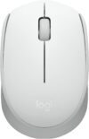 Logitech M170 Compact Ambidextrous 2.4 GHz Wireless Mouse – Off White | Ambidextrous mouse with 2.4 GHz USB-A Nano Receiver, Optical Tracking, 12-Months Battery Life, PC, Mac, Laptop compatible