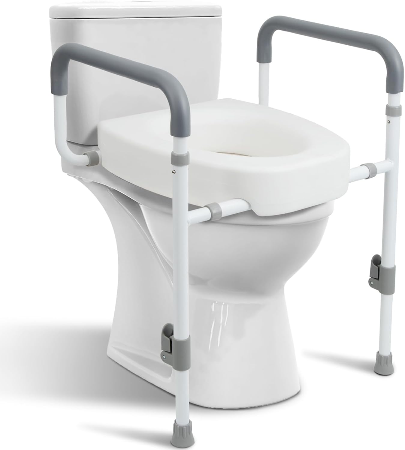 YrHeiper Toilet Seats, raised toilet seats with handles,Arm Rests for use with toilet seats