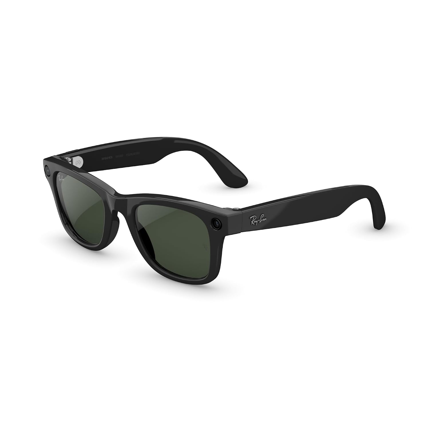 Meta Ray-Ban (Gen 2), Wayfarer Large, Shiny Black | Smart AI Glasses for Men, Women — 2X Battery Life — 3K HD — 12 MP Camera, Audio, Video Recording — Transitions® Graphite Green Lenses — Sunglasses