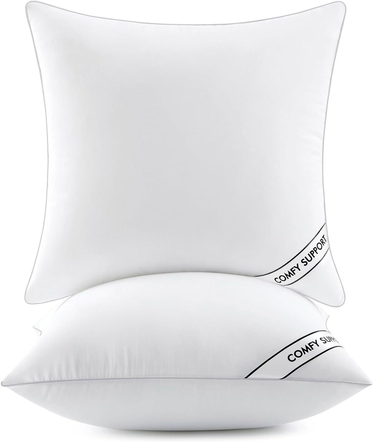MIULEE 26×26 Inch Euro Pillows Inserts, Pack of 2 Down Alternative Virgin Filling Comfy Support Throw Pillows for Sofa Couch Bed