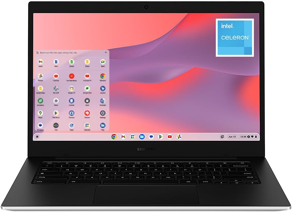 Samsung 14″ Galaxy Chromebook Go Laptop PC Computer, Intel Celeron N4500 Processor, 4GB RAM, 64GB Storage, ChromeOS, XE340XDA-KA2US, Student Laptop, Silver