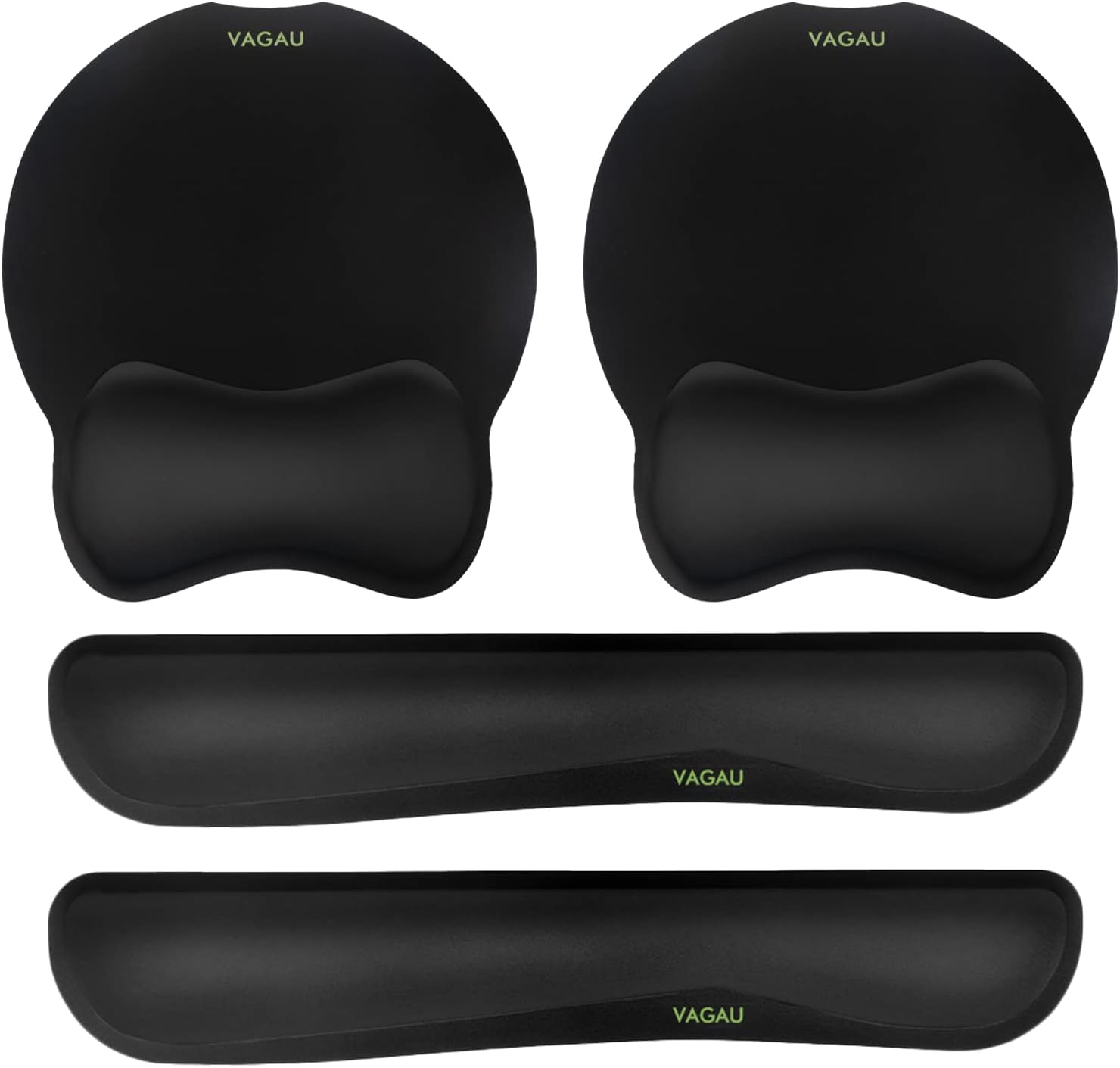 VAGAU Premium Keyboard Wrist Rest and Mouse Pad Wrist Support, Ergonomic Memory Foam Set for Office, Laptop, Mac, Computer and Gaming, Comfortable Typing &Wrist Pain Relief (2 Pack)