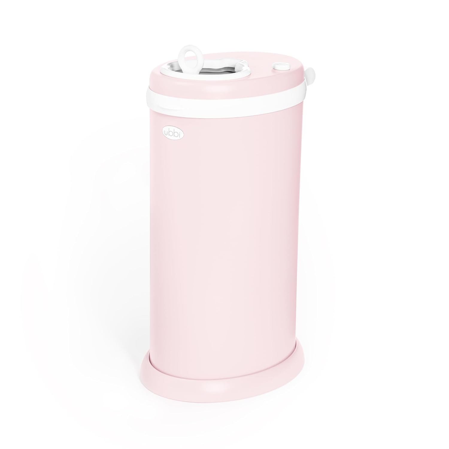Ubbi Steel Diaper Pail, Odor Locking, No Special Bag Required, Award-Winning, Registry Must-Have, Blush Pink | Award-Winning Registry Must-Have, Childproof Safety Lid with Lock, Holds Up To 55 Newborn Diapers, Modern Nursery Essential