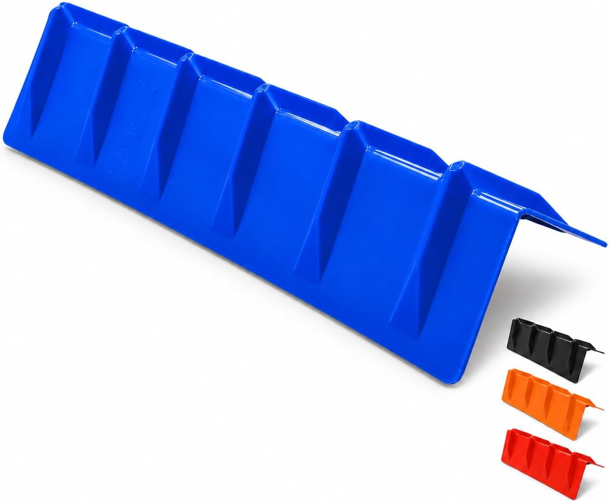 Edge Protectors Flatbed – Corner Protectors for Cargo Loads with Ratchet Strap Channel, Heavy Duty Plastic V Boards, Pallet Edge Protectors Made in USA (1 Pack, Blue, 8″ x 36″ x 8″)