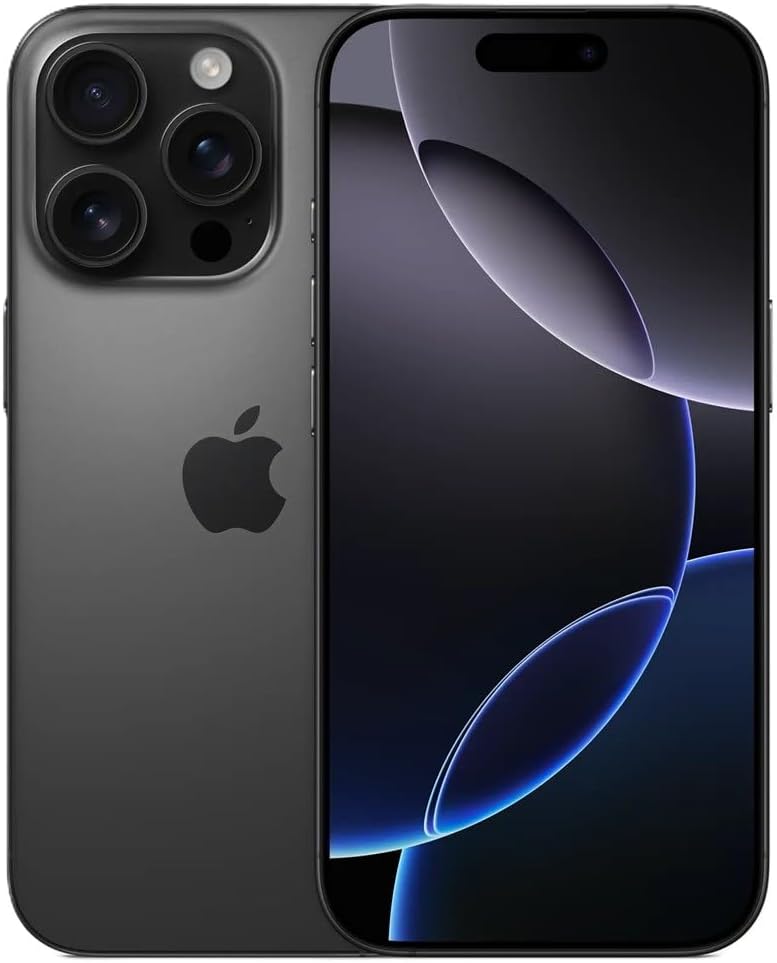 Apple iPhone 16 Pro Max, 512GB, Black Titanium – Unlocked (Renewed)