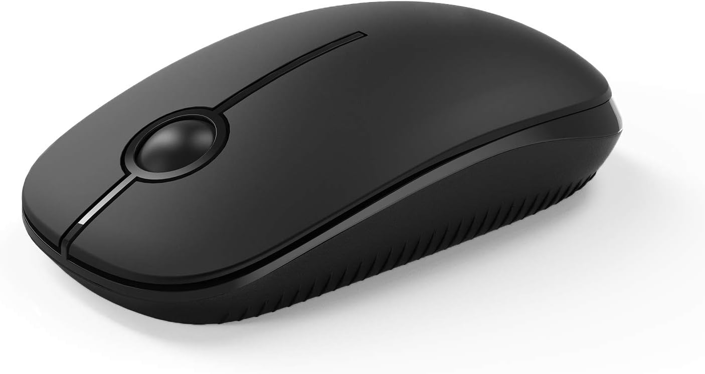 VssoPlor Wireless Mouse, 2.4G Slim Computer Laptop Mouse, Black | Portable Mouse, Plug & Play USB Nano Receiver, Quiet Silent Optical Mice for Notebook, PC, Laptop, Computer, Windows, Mac