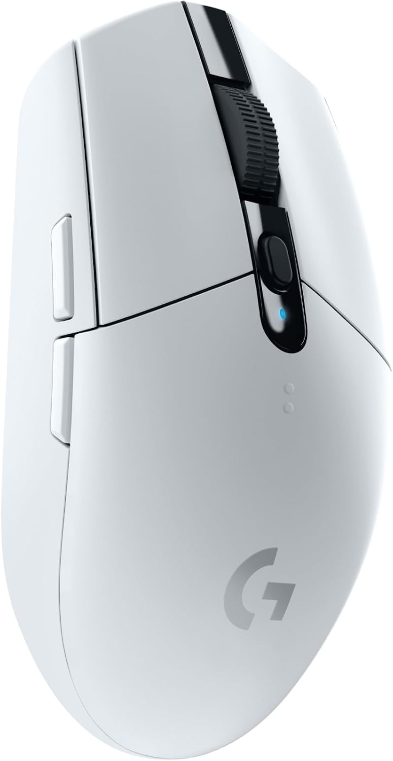 Logitech G305 Lightspeed Wireless Gaming Mouse, Hero Sensor, 12,000 DPI, Lightweight, 6 Programmable Buttons, 250h Battery, On-Board Memory, Compatible with PC, Mac – White