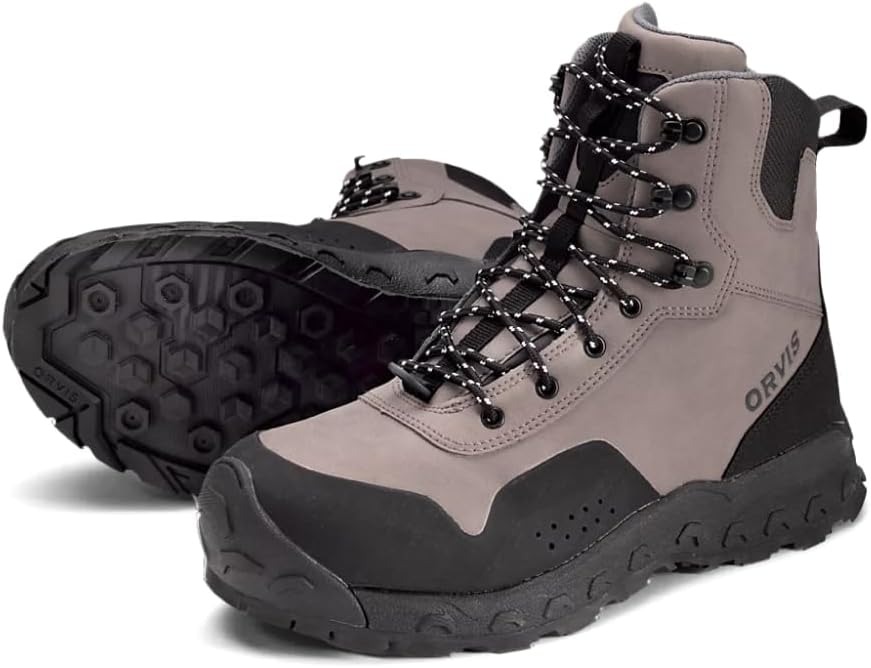 Orvis Clearwater Wading Boots for Men – Heavy Duty Men’s Fishing Waders with Toe Bumper and Aggressive Non Slip Lugs