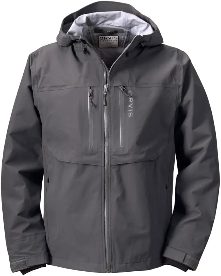 Orvis Men’s Clearwater Wading Jacket – Hooded 20K Waterproof Jackets for Men with Integrated Cuff System