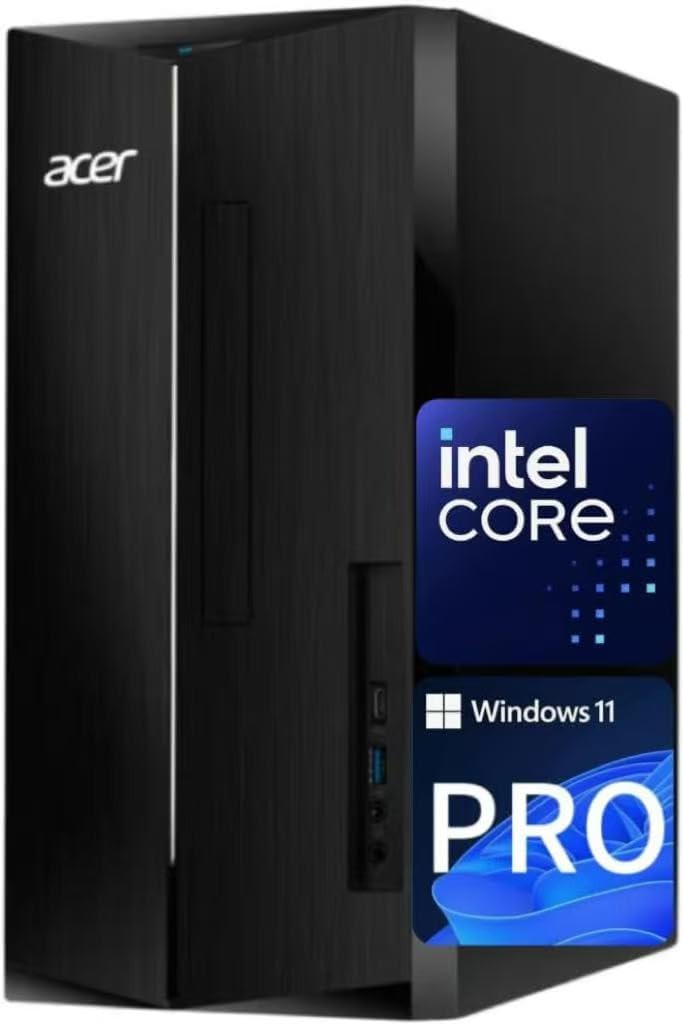 Acer Aspire Business Desktop | 16GB DDR5 RAM, 1TB Storage(512GB SSD & 500GB HDD) | Intel 4-core i3 (Beat i5-12400T) | WiFi6+Bluetooth5.1 | Keyboard+Mouse | Windows 11 Pro