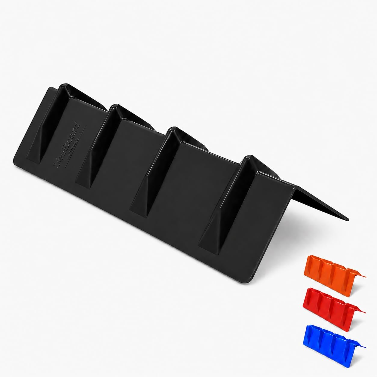 Edge Protectors Flatbed – Corner Protectors for Cargo Loads with Ratchet Strap Channel, Heavy Duty Plastic V Boards, Cargo Load Guard Made in USA (1 Pack, Black, 8″ x 24″ x 8″)