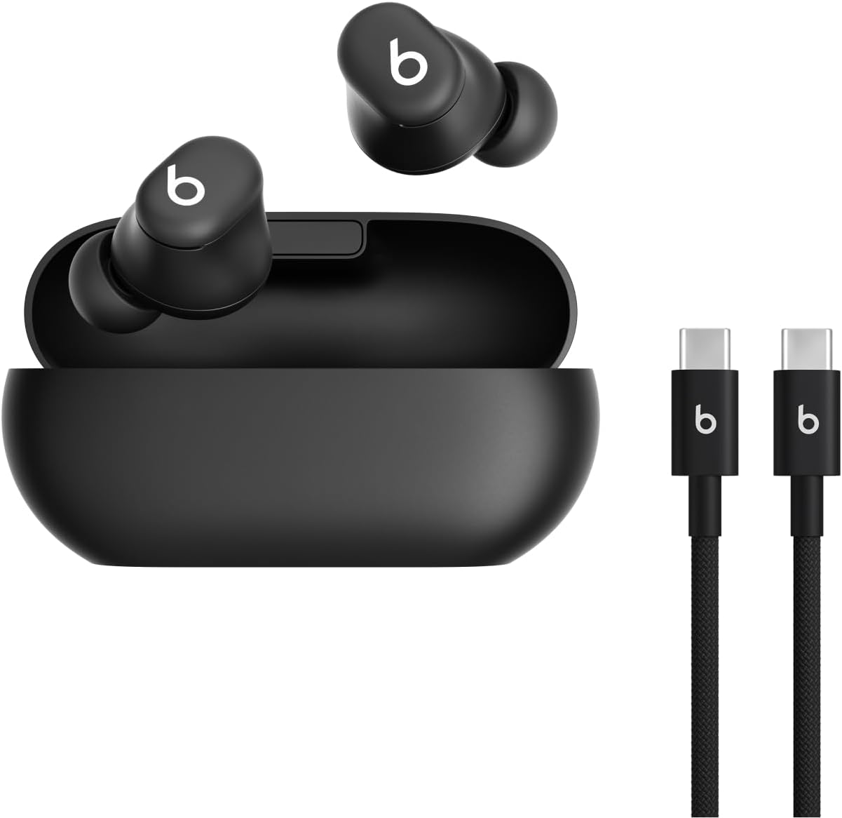 Beats Solo Buds – Wireless Bluetooth Earbuds with USB-C Charging Cables (1.5) – Matte Black