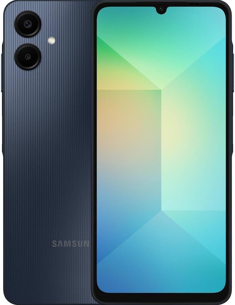 Samsung Galaxy A06 4G LTE (64GB + 4GB) Latin Version SM-A065M/DS Factory Unlocked 6.7″ Dual Sim 50MP Dual Cam (Case Bundle) – (Black)