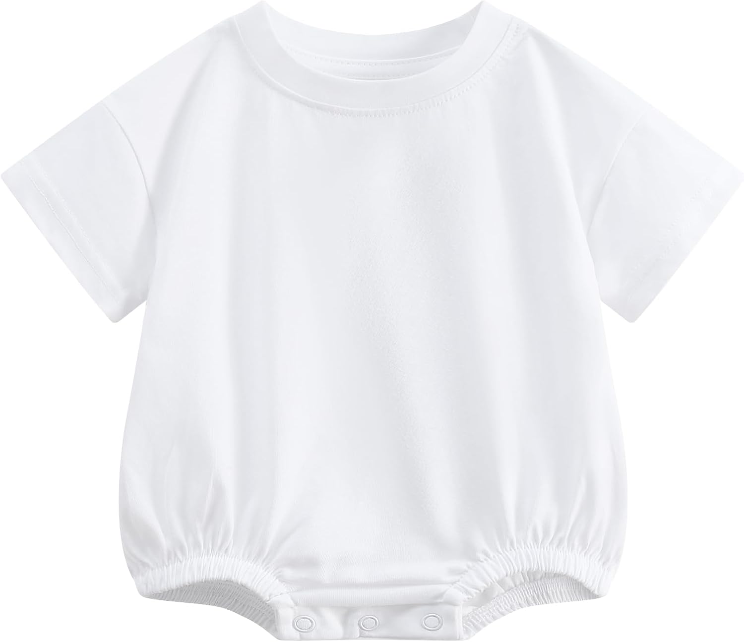 Bafeicao Baby Boy Girl Bubble Romper Organic Cotton Infant Summer Oversized Toddler T-Shirt Bodysuit Short Sleeve