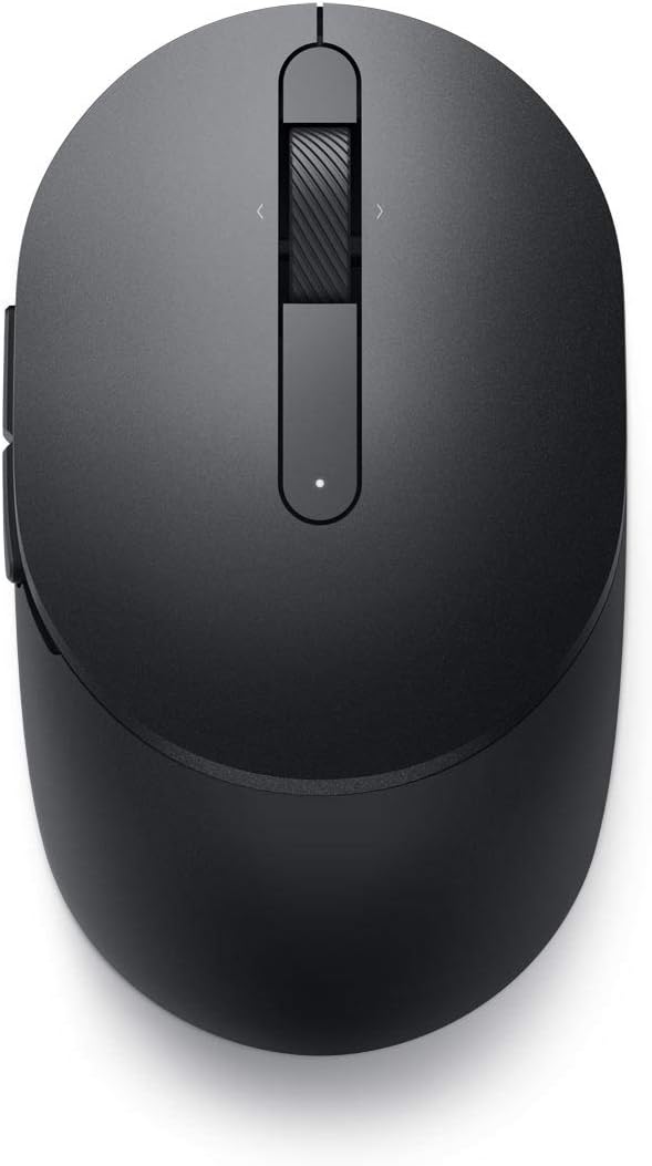 Dell MS5120W Mobile Pro Wireless Mouse – Wireless 2.4GHz, Bluetooth 5.0, Microsoft Swift Pair/Dell Pair (Windows 10 & 11 only), Optical LED Sensor – Black