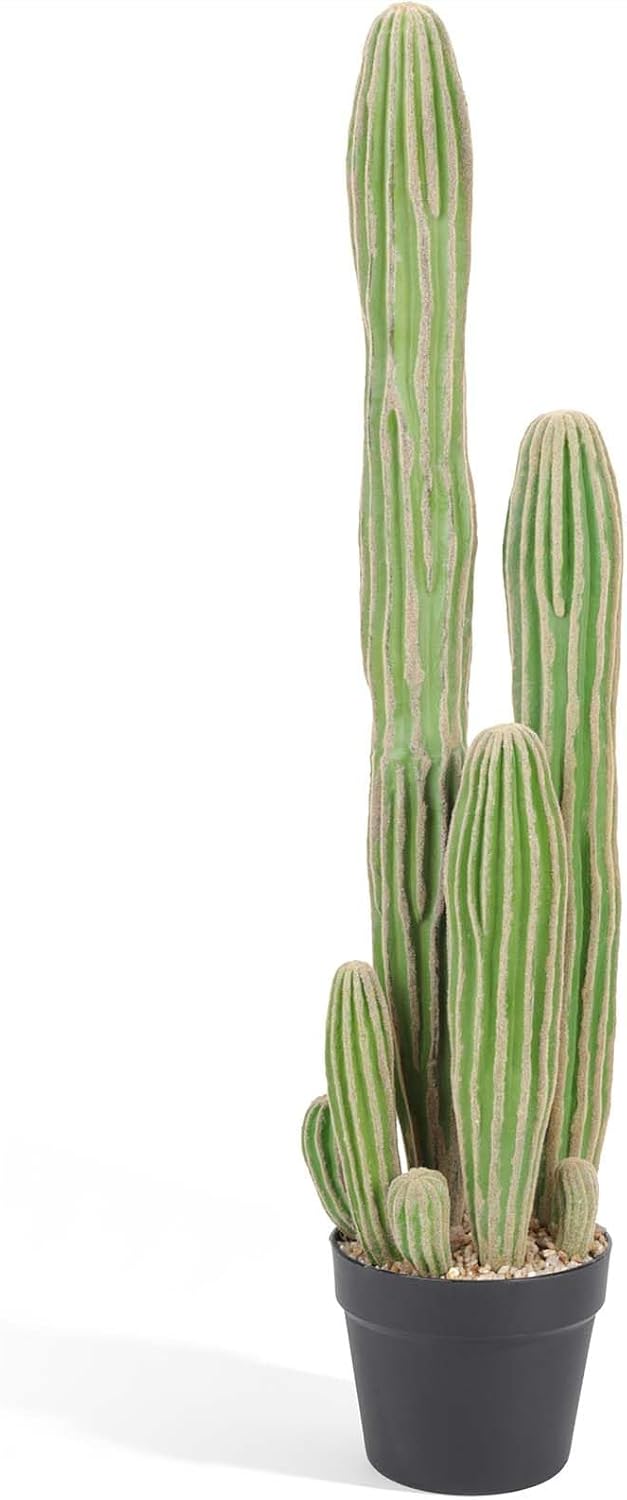 Artificial Cactus 31 INCH Tall Fake Cactus Plants Faux Cacti Saguaro with Planter for Indoor Outdoor Home Office Shop Garden Decoration