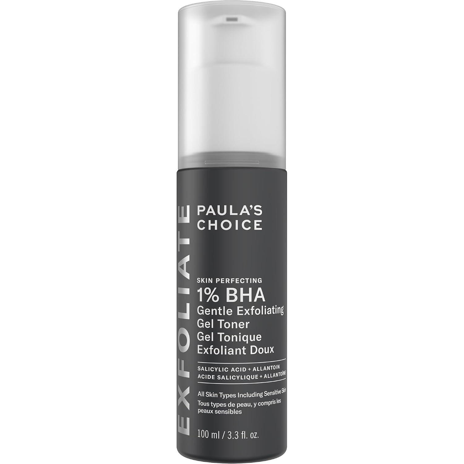Paula’s Choice SKIN PERFECTING 1% BHA Exfoliating Gel Toner for Sensitive Skin, Gentle Facial Smoother with Salicylic Acid and Allantoin for Redness, Clogged & Enlarged Pores, Fragrance-Free