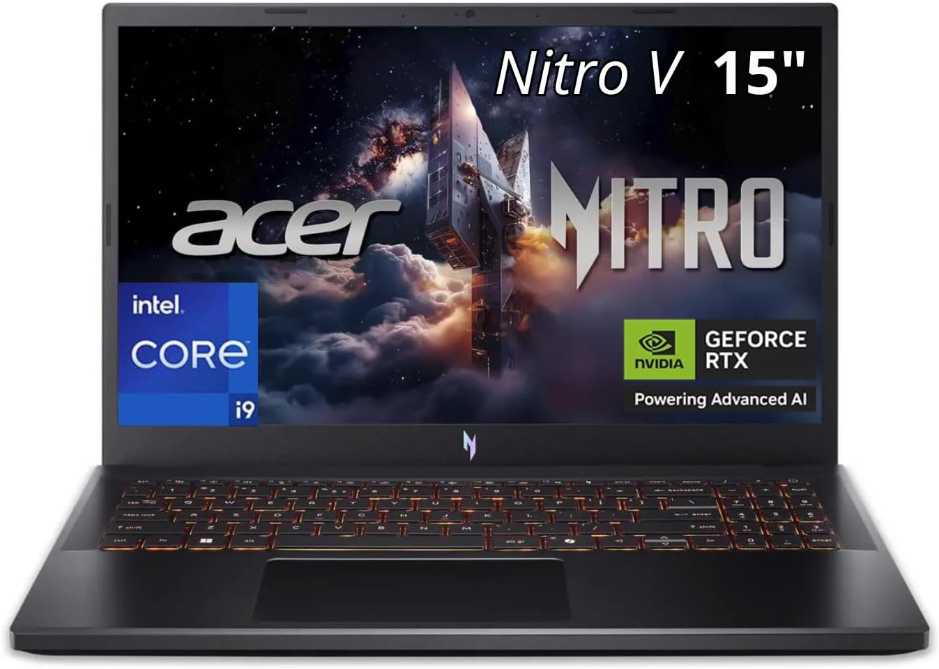 Acer Nitro V 15in Gaming Laptop ANV15-52-90QH i9-13900H 32GB RAM 1TB SSD | FHD IPS 165Hz display, NVIDIA RTX 5060 graphics, WiFi 6E, backlit keyboard, Windows 11 Home, dual fan cooling