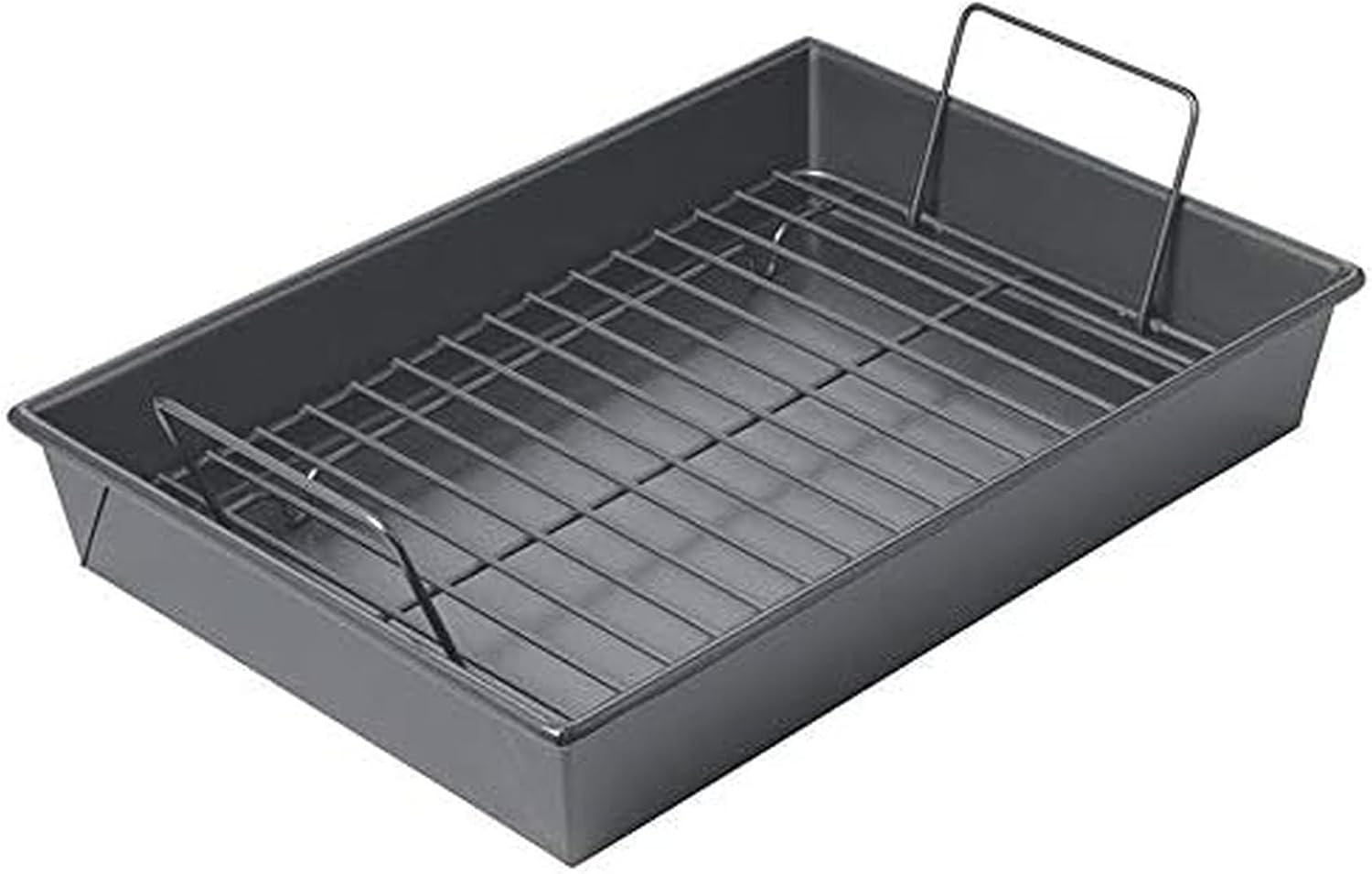 Chicago Metallic Professional Non-Stick Roast Pan with Non-Stick Rack, 13-Inch-by-9-Inch