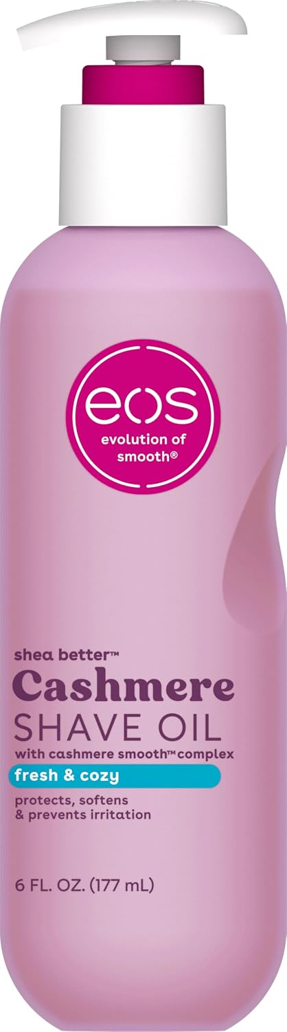eos Cashmere Shave Oil – Fresh & Cozy, Moisturizing Shave Oil, 6 oz