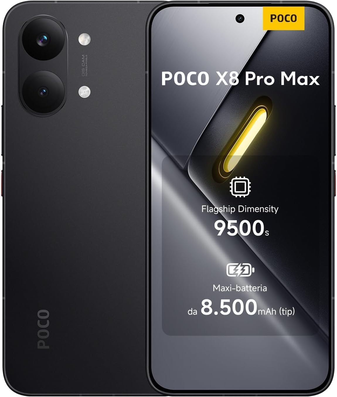 XIAOMI Poco X8 PRO MAX 5G Ai (Compatible with Tmobile Mint Tello & Global) (512GB + 12GB) 6.83″ 50MP Gamers Phone NFC Dual sim Unlocked Model 2602BPC18G Liberado (Black)