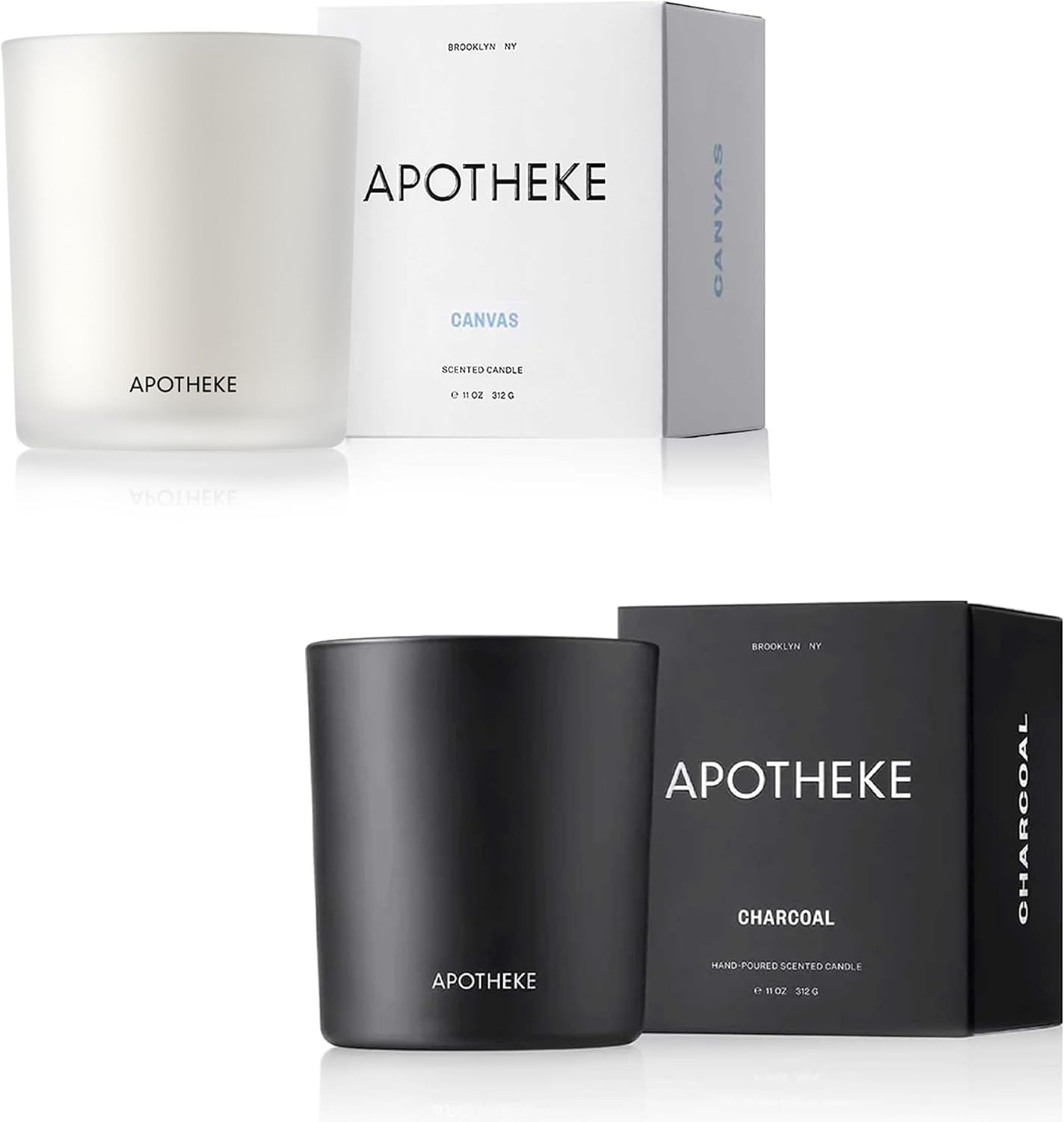 Apotheke Scented Candle Bundle – Canvas & Charcoal