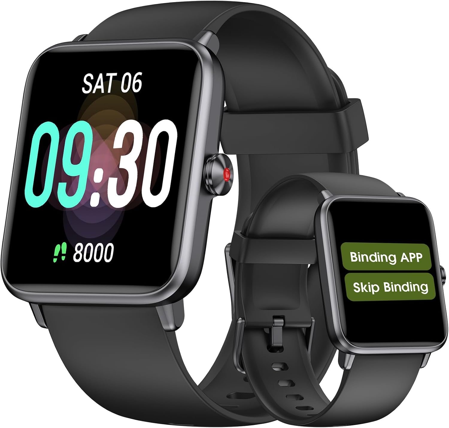 Pedometer Watch Senior Friendly No App No Phone Required, Step Counter | Easy to Setup, Heart Rate, Calories, Sleep Tracker, Step counter for Walking, Waterproof Fitness Tracker, Alarm Clock