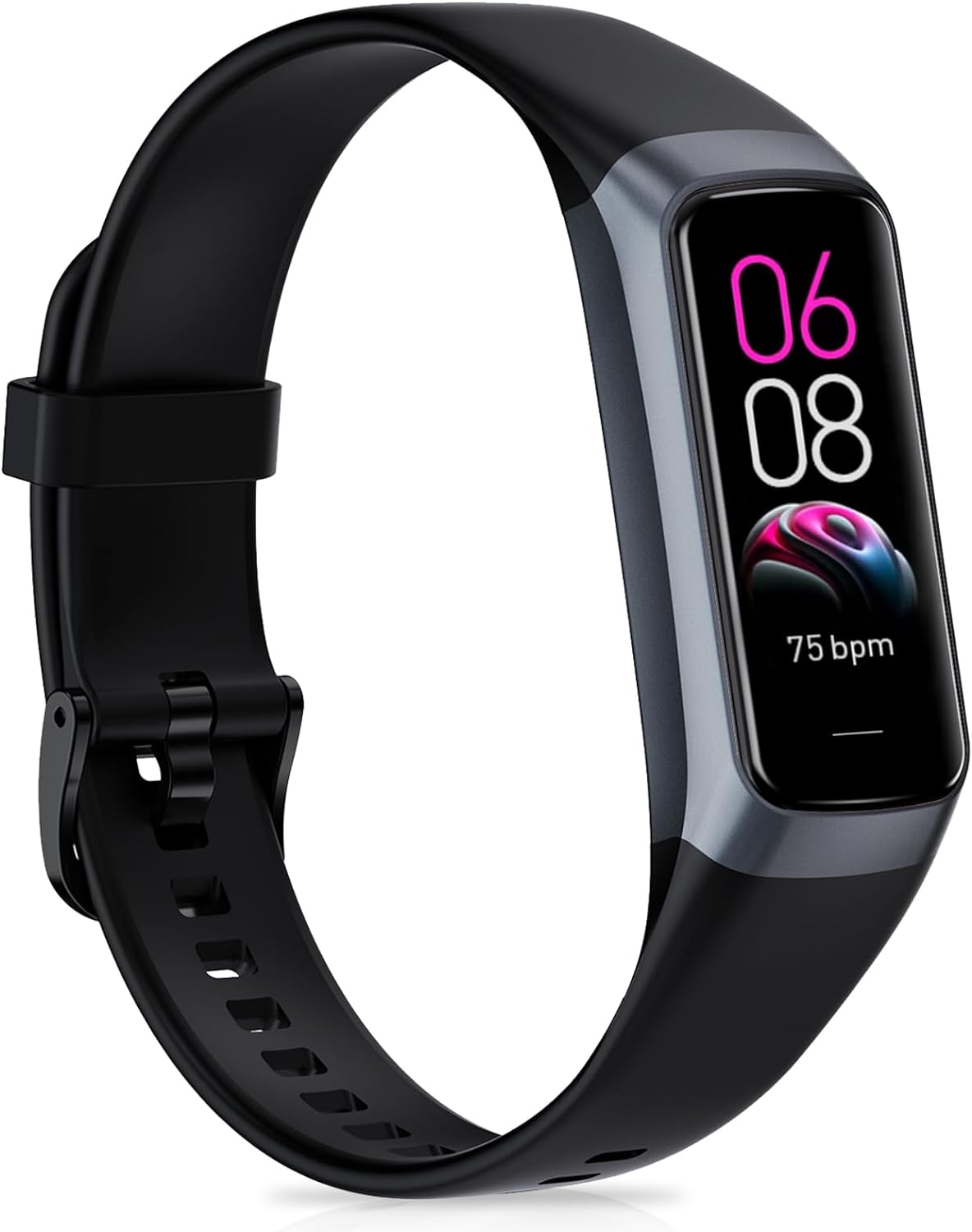 Fitness Tracker with 24/7Heart Rate, Blood Pressure, Sleep Tracking, Calorie, Activity Tracker with 1.1″ AMOLED Color Screen, Waterproof Step Tracker for Android iPhones Women Men