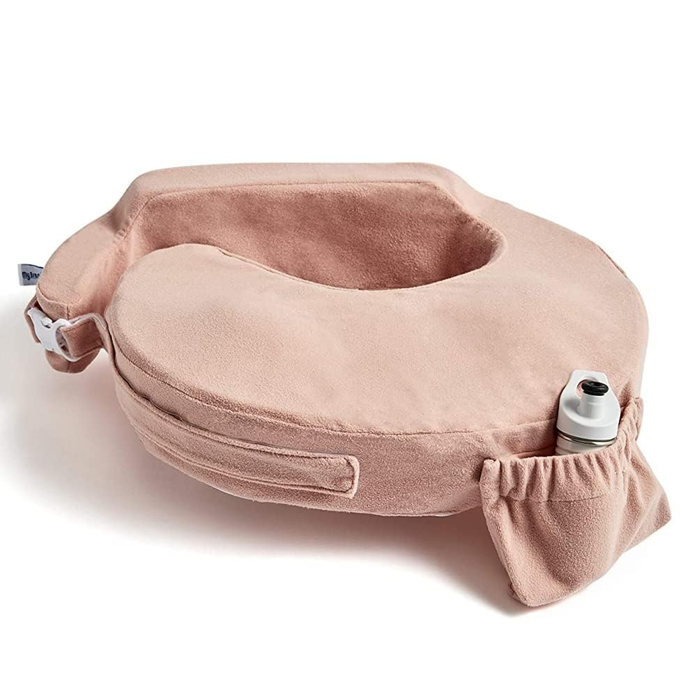 My Brest Friend Nursing Pillow – Deluxe – Enhanced Comfort w/ Slipcover – Ergonomic Breastfeeding Pillow For Ultimate Support For Mom & Baby – Adjustable Pillow W/ Handy Side Pocket, Soft Rose