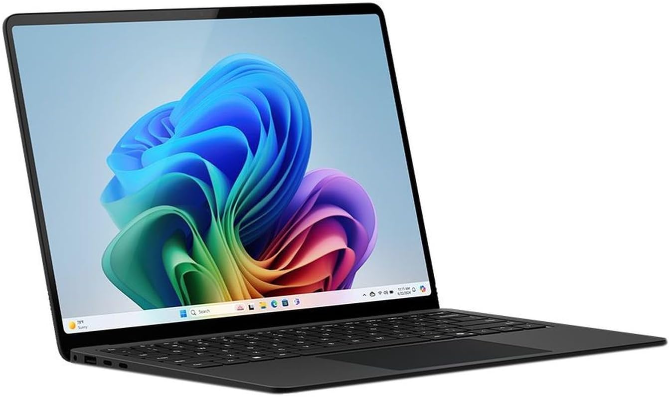 Microsoft Surface Laptop (2024), Windows 11 Copilot+ PC, 15″ Touchscreen Display, Snapdragon X Elite (12 core), 16GB RAM, 1TB SSD Storage, Black