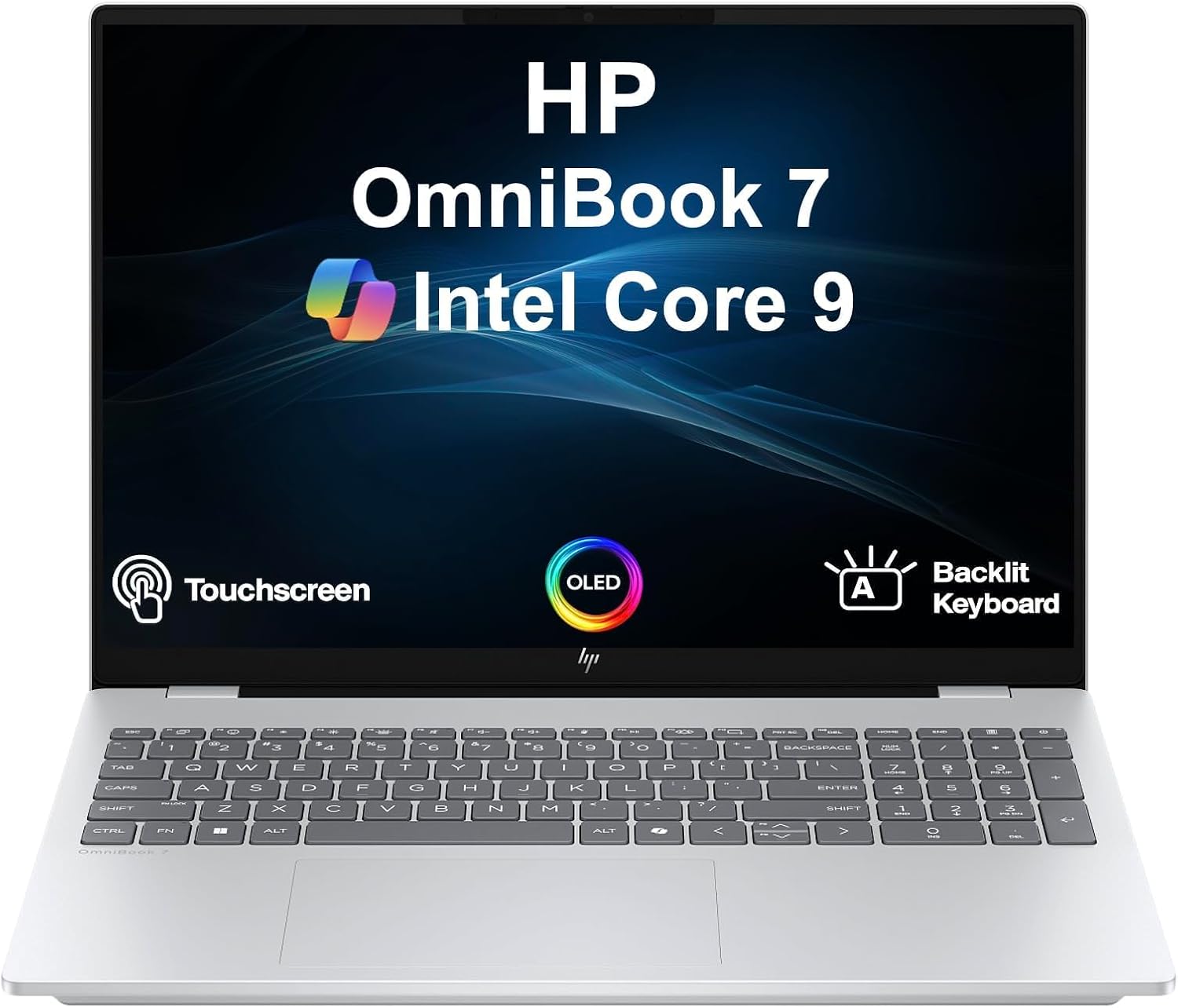 HP OmniBook 7 Creator Laptop 16″ 120Hz Touch OLED 2K Display HDR 500 nits | (Intel Core 9 270H, 32GB DDR5, 1TB SSD, Backlit KB, Copilot AI Key, Thunderbolt 4, WiFi 7, 5MP IR Webcam, Win 11 Home)