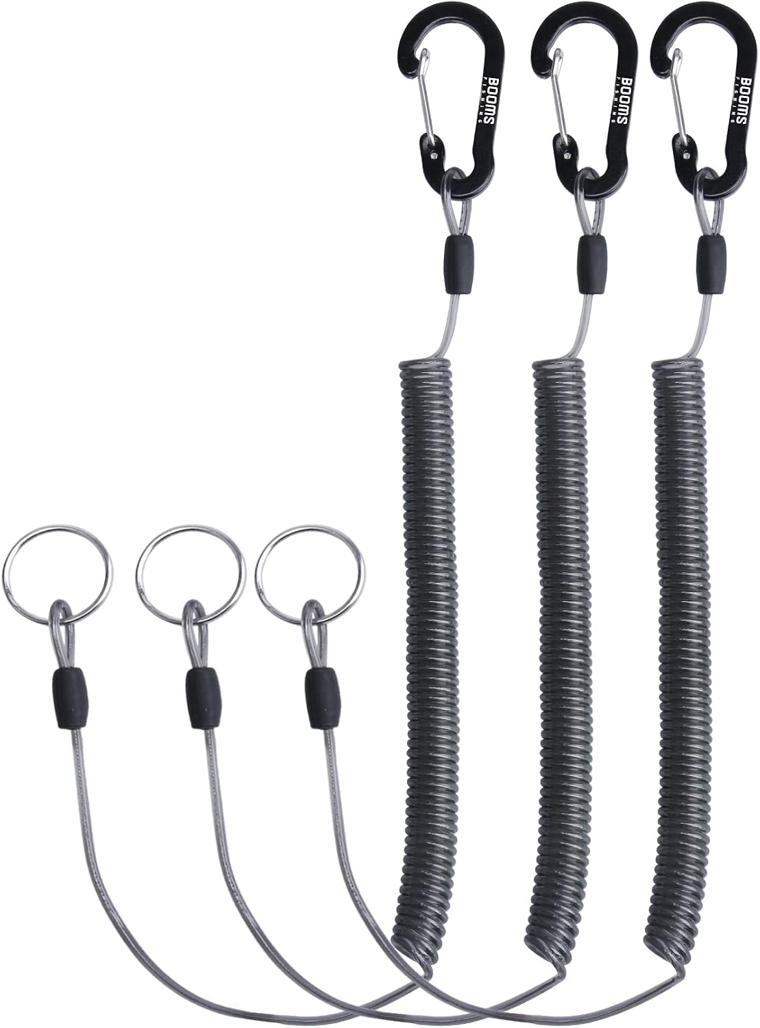Booms Fishing T01 Coiled Lanyards for Fishing Rods and Fly Fishing Nets