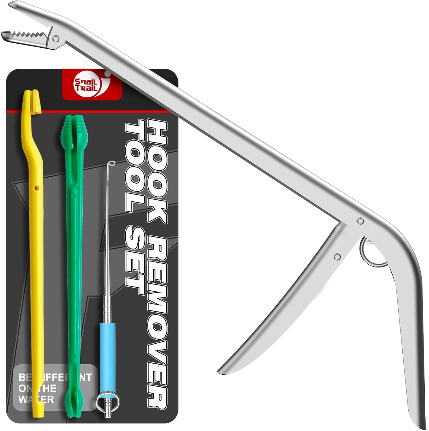 SNAIL TRAIL Fish Hook Remover Tool – Suitable for Most Types of Lures. Fishing Pliers for Fishhook Removal, Saltwater Dehooker Gear, Gifts for Beginners & Pro Fisherman