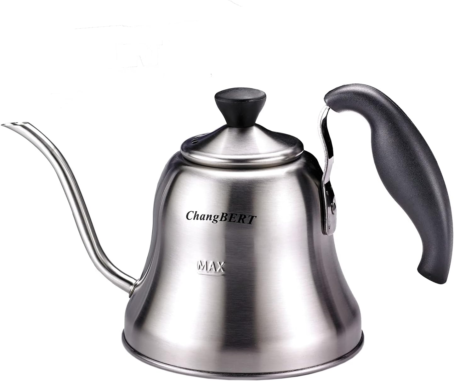 ChangBERT Coffee Kettle Pour Over Gooseneck Tea Kettle Stainless Steel Teapot, for Gas, Electric, Induction Stove, Small Drip – 1L (34oz),Brushed