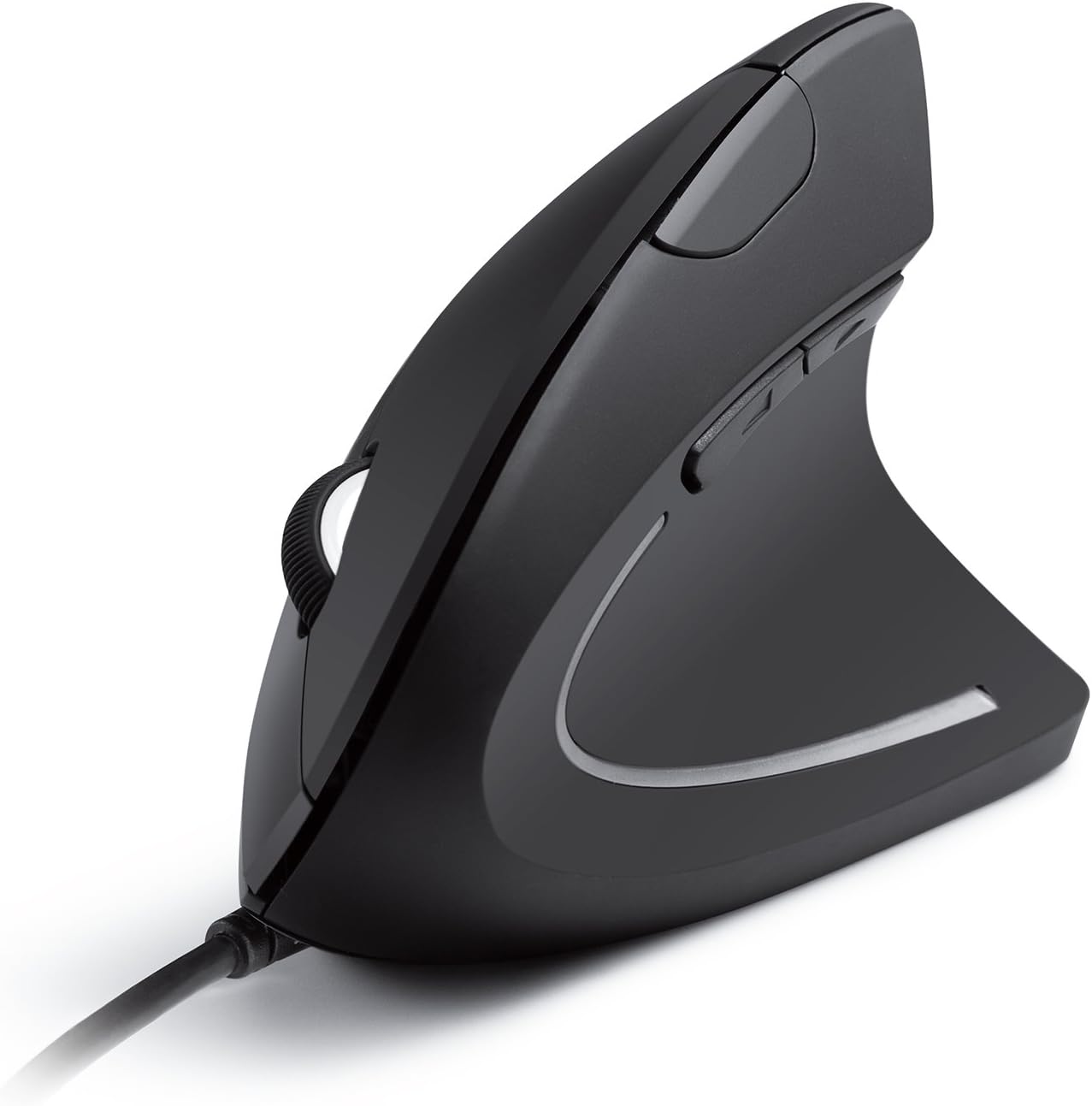 Anker USB Wired Vertical Mouse, Ergonomic Design Mouse for Computer and Laptop, 5 Buttons, 1000/1600 DPI, Optical Technology, USB Corded – Black