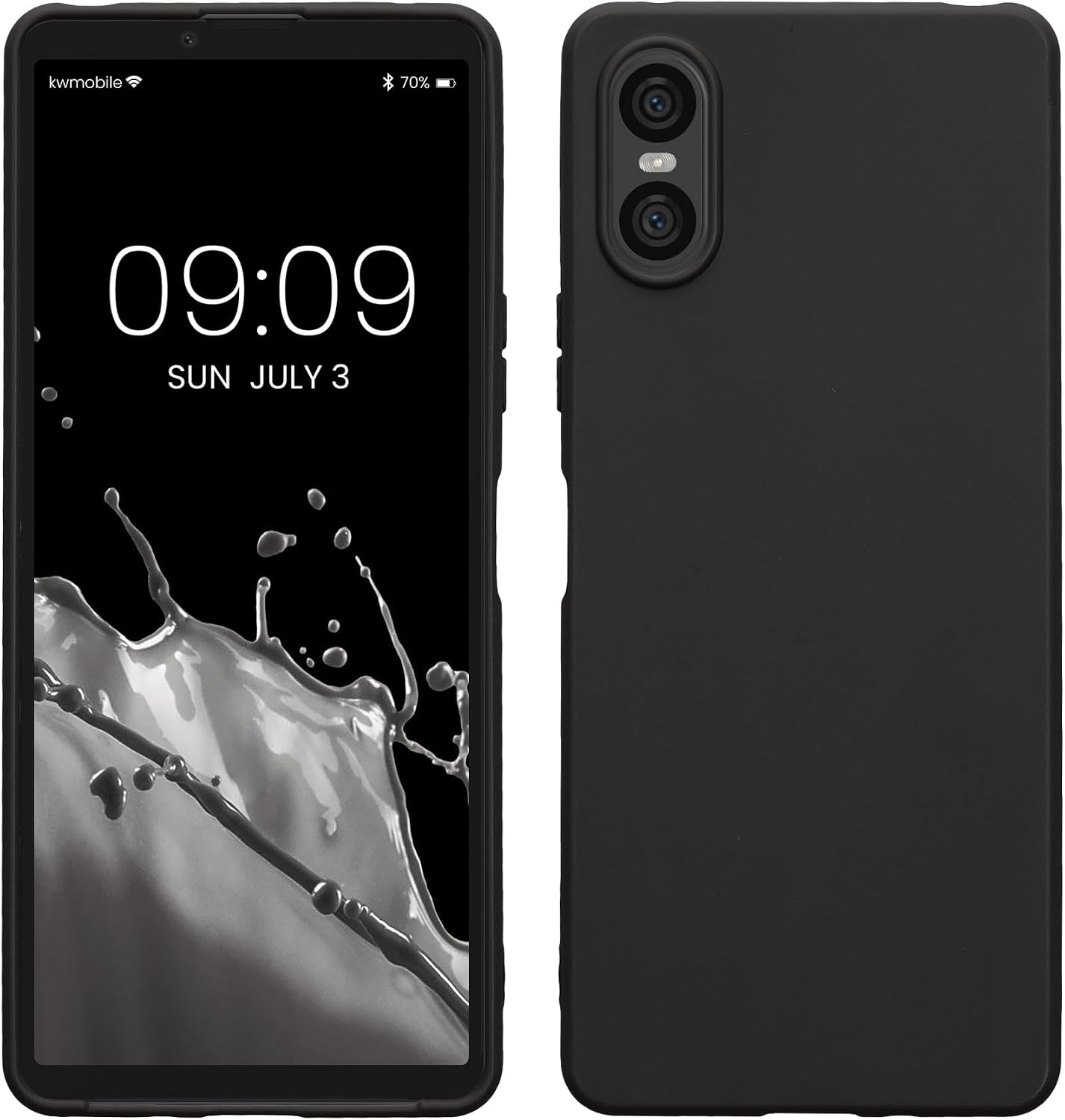 kwmobile Case Compatible with Sony Xperia 10 VI Case – Soft Slim Protective TPU Silicone Cover – Black