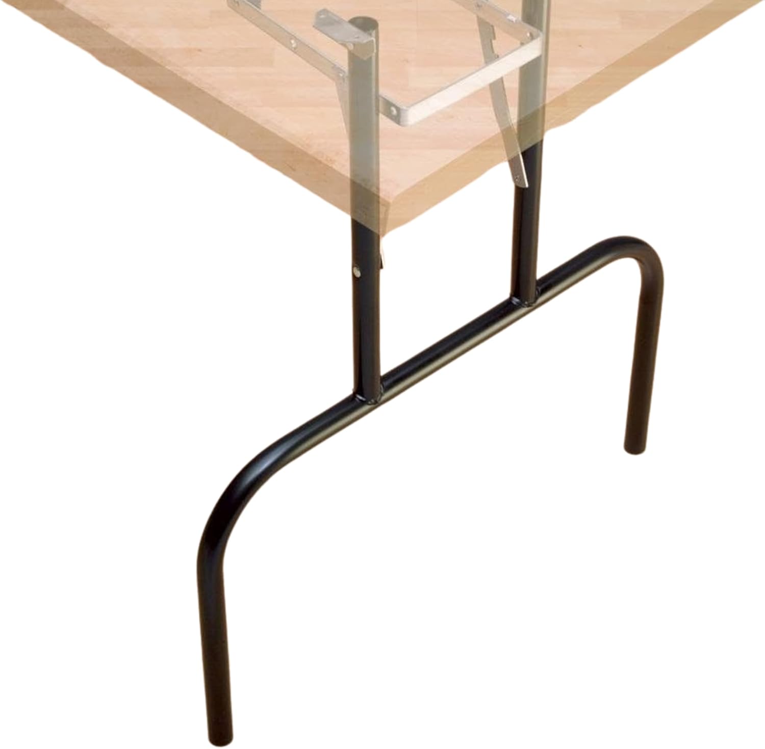 ROCKLER Set of 2 Folding Banquet Table Legs – Sturdy Foldable Table Legs w/Non-Slip Plastic Tips & All-Around Welds – Sleek Black Finish 19 Gauge Steel – 24″ W x 29″ H Standing Desk Legs