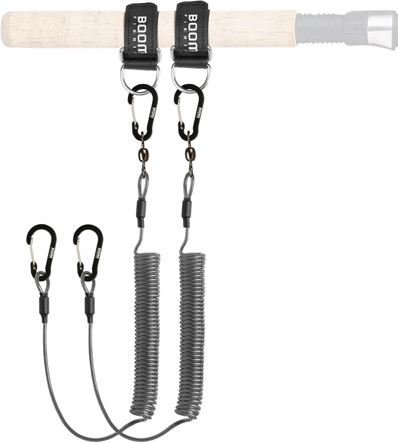 Booms Fishing T02 Fishing Pole Tether, Kayak Paddle Leash, Paddle Board Fishing Accessories, Heavy Duty Fishing Lanyard for Fishing Tools/Rods/Paddles