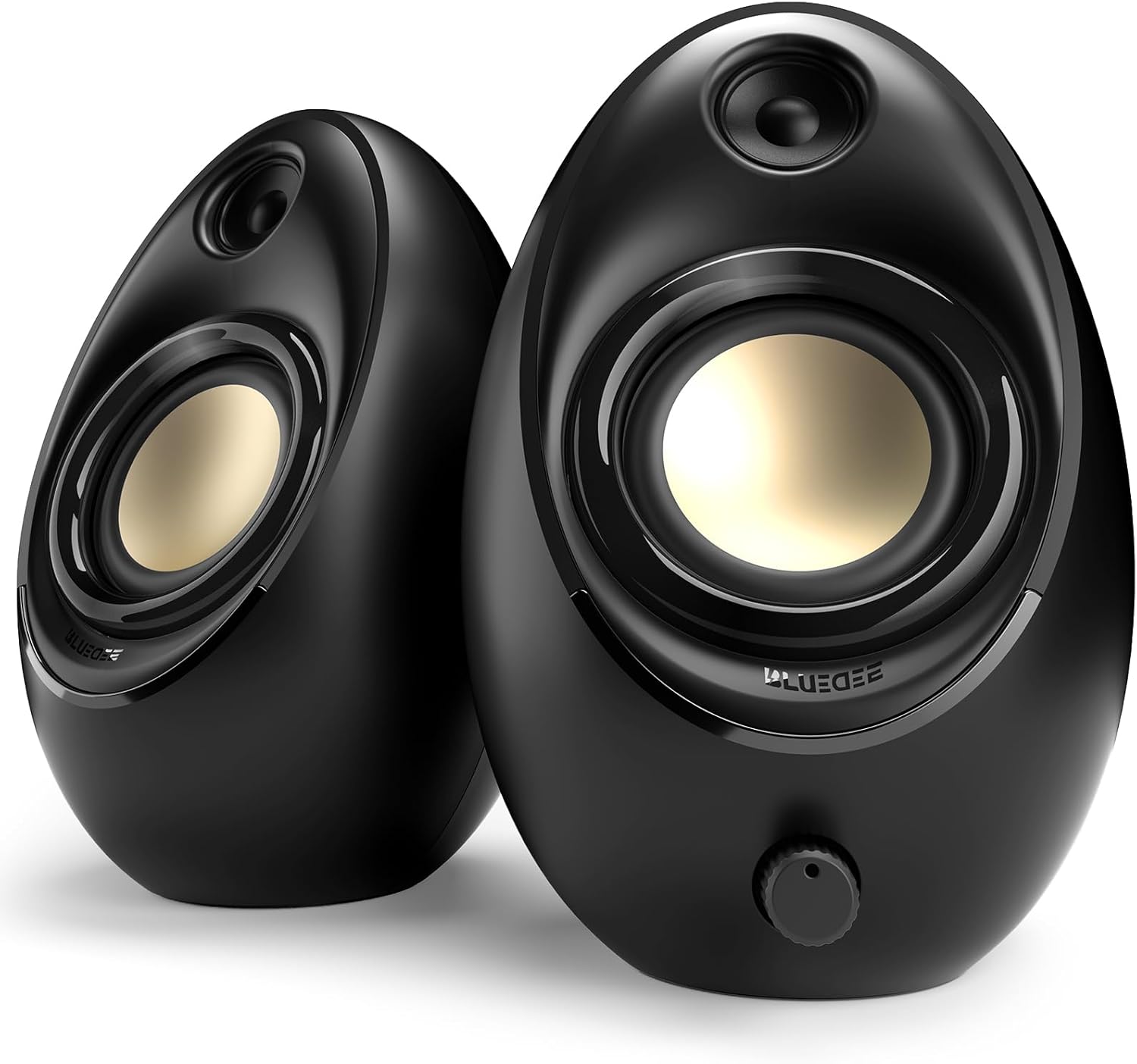 Bluedee Computer Speakers for Desktop PC, 20W Peak, Bluetooth 5.4 USB USB-C | DSP-Tuned Stereo Sound, Dual Tweeters & Full-Range Drivers, RGB PC Speakers for Desktop, One-Knob Control, Plug and Play