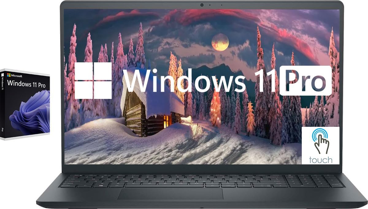 Dell Inspiron Touchscreen Laptop, 15.6″ Business & Student Laptop Computer, Windows 11 Pro Laptop 32GB RAM 1TB SSD, Intel i5-1155G7 Processor, Full HD IPS Display, Numeric Keypad, HDMI, Carbon Black
