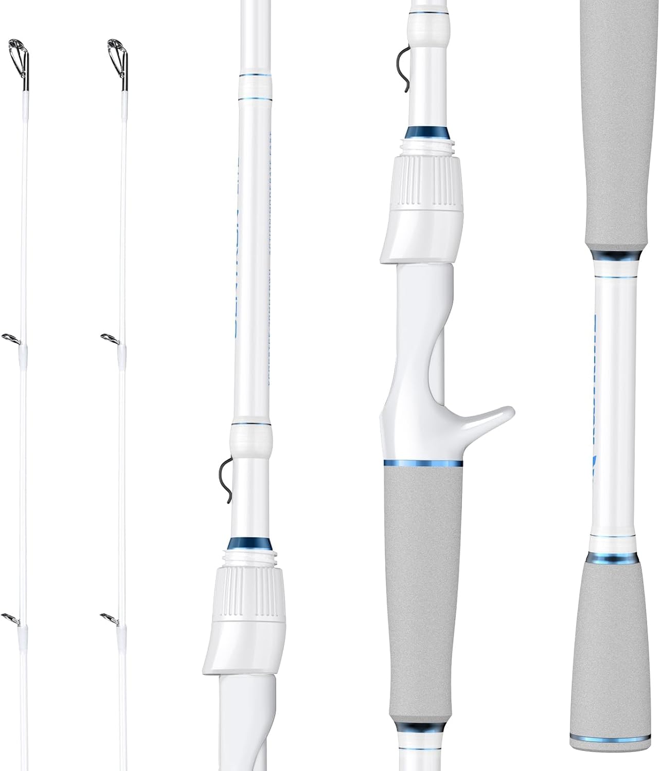 KastKing Centron Lite Twin Tip Rods, IM6 Graphite Blanks, Twin Tip Rods, Stainless Steel Guides with Ceramic Rings, Split or Full Rear EVA Handle Design, Drop Shot Hook Keeper