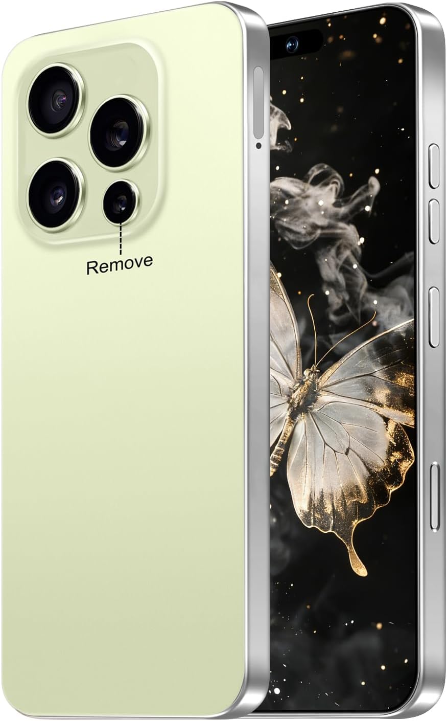 16 PM Smartphone Unlocked Cell Phone, 6.99“ HD Screen5G Phone, 16+512GB phoneunlocked, Android 14.0, 68+108MP Zoom Camera, Fingerprint Button Unlock-and take Photos (Yellow)